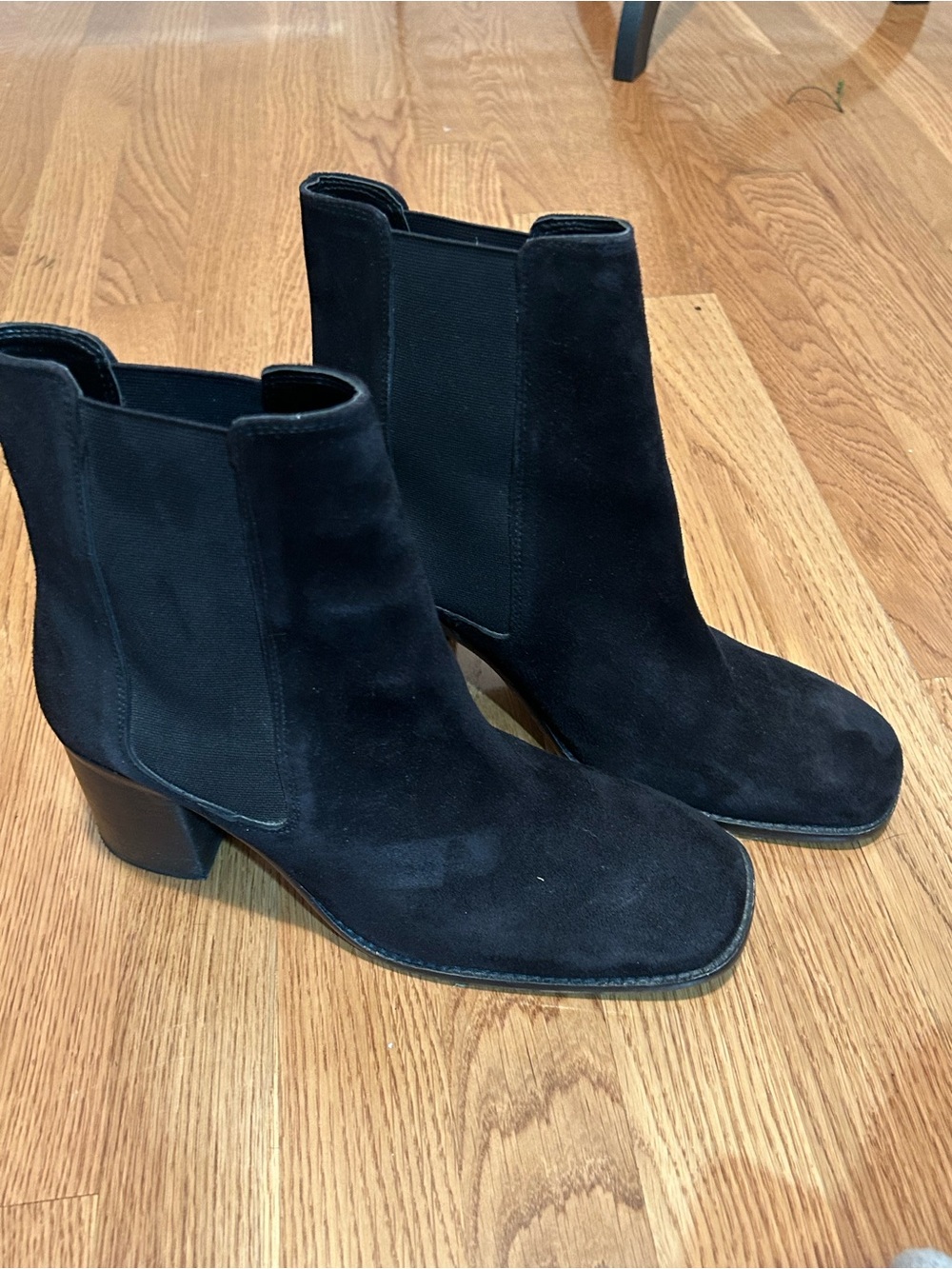 ASOS Black Suede Chelsea Ankle Boots